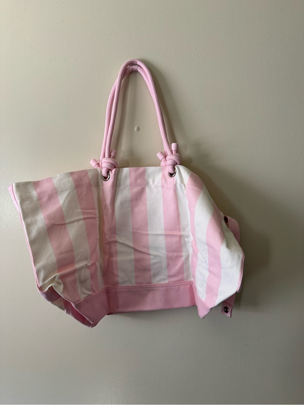 Victoria’s Secret Striped Canvas Tote